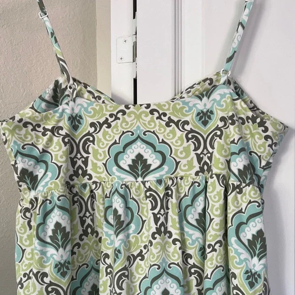 Tommy Bahama Green and Blue Floral Sundress. - Picture 9 of 9